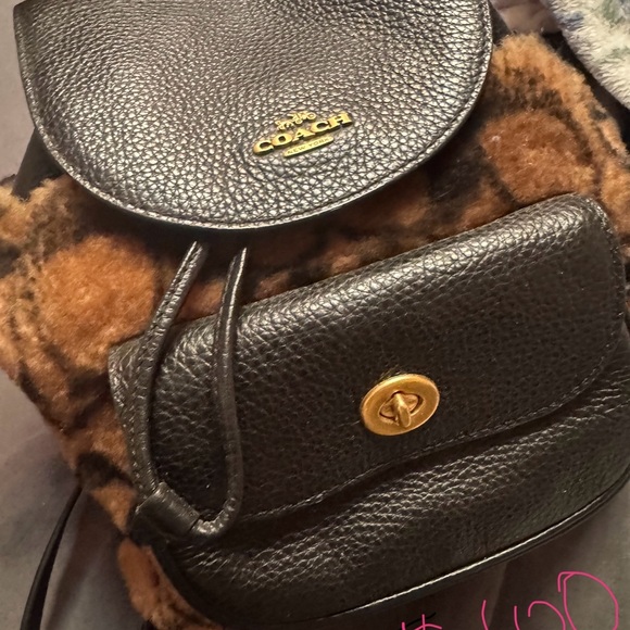 Coach Black and Tan Women's Backpack - Picture 1 of 2